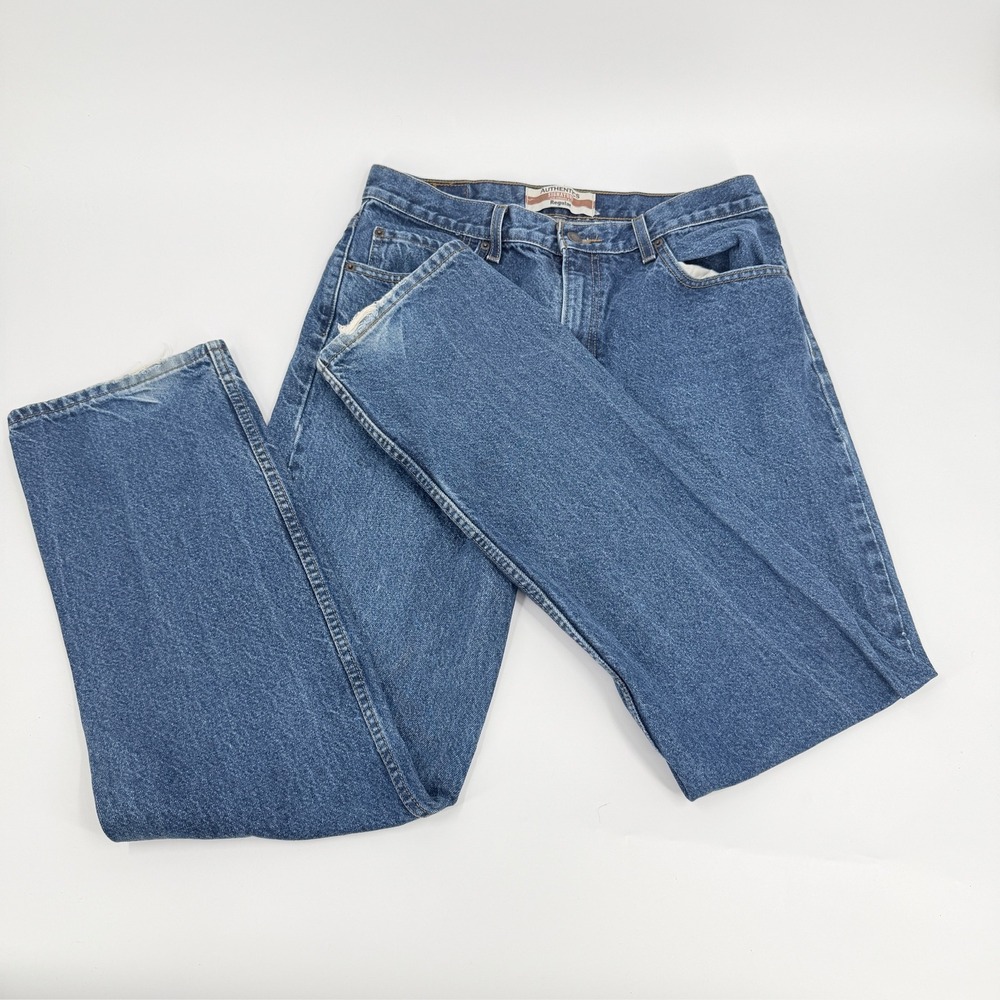 Levi Strauss Signature Jeans Regular Fit Y2K Men 34x34 Blue Straight Leg Denim